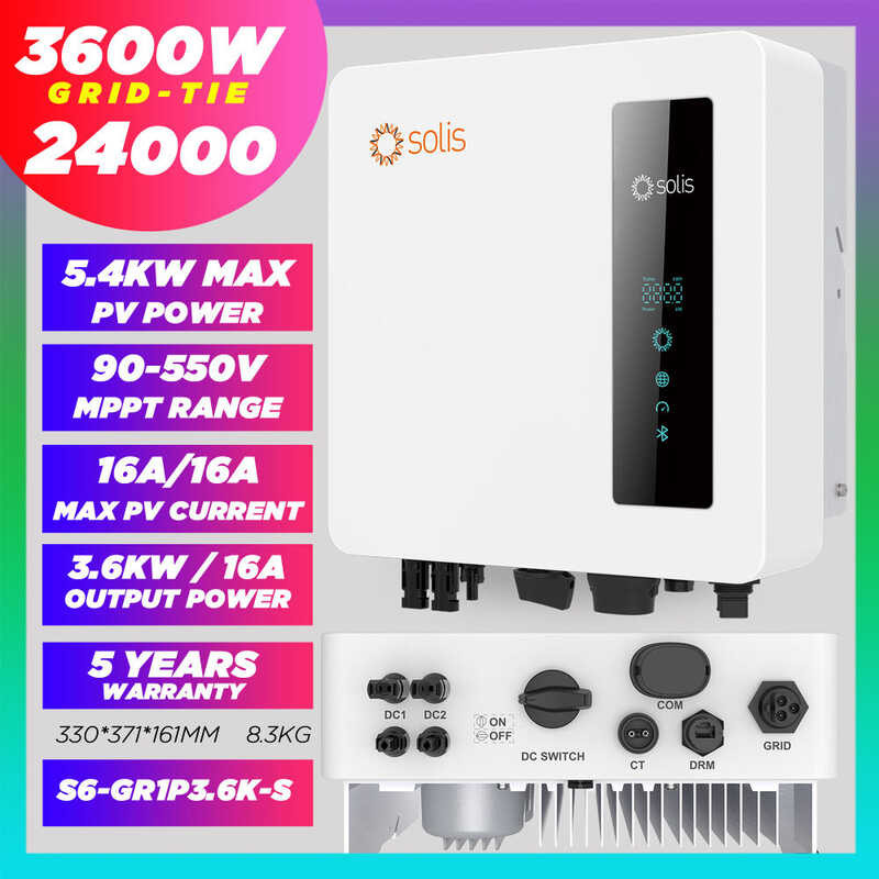 Solis On Grid Tied Solar Inverter 600Watts - Kw .6Kw 5Kw 6Kw 10Kw XCC ...