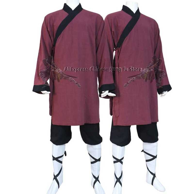 Xj Cotton Shao Monk Uniform Wushu Tai Chi Suit Martial Arts Kung Fu ...