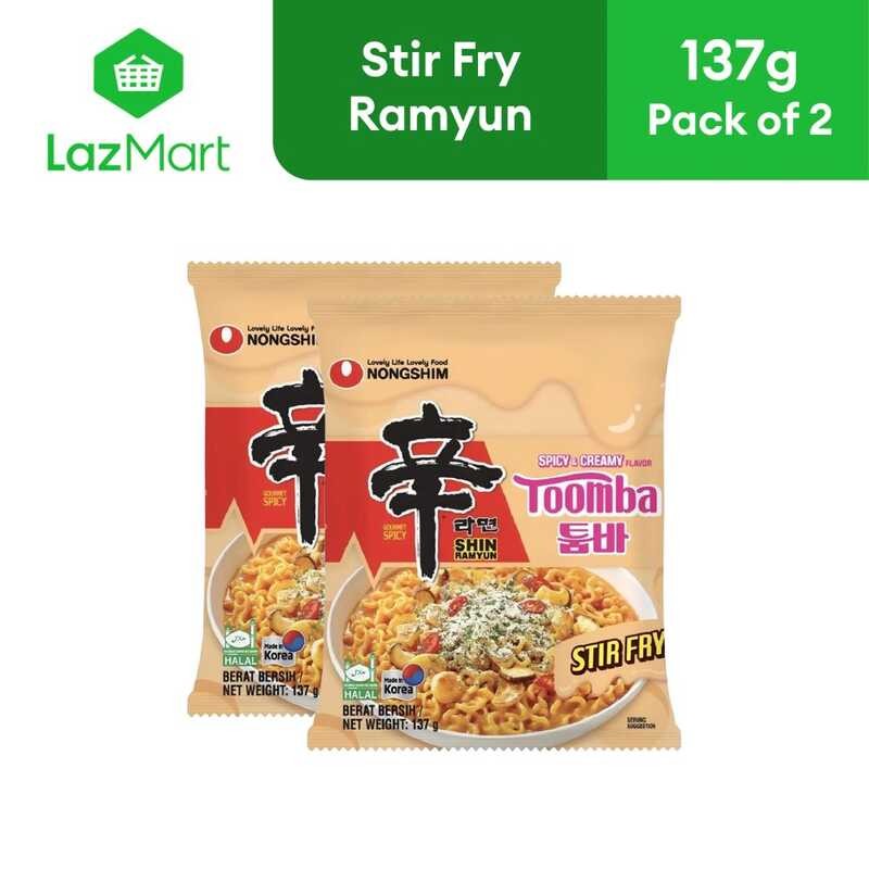 Nongshim Shin Ramyun Stir Fry Toomba Noodle Pouch 137G - Pack Of 2 3 ...