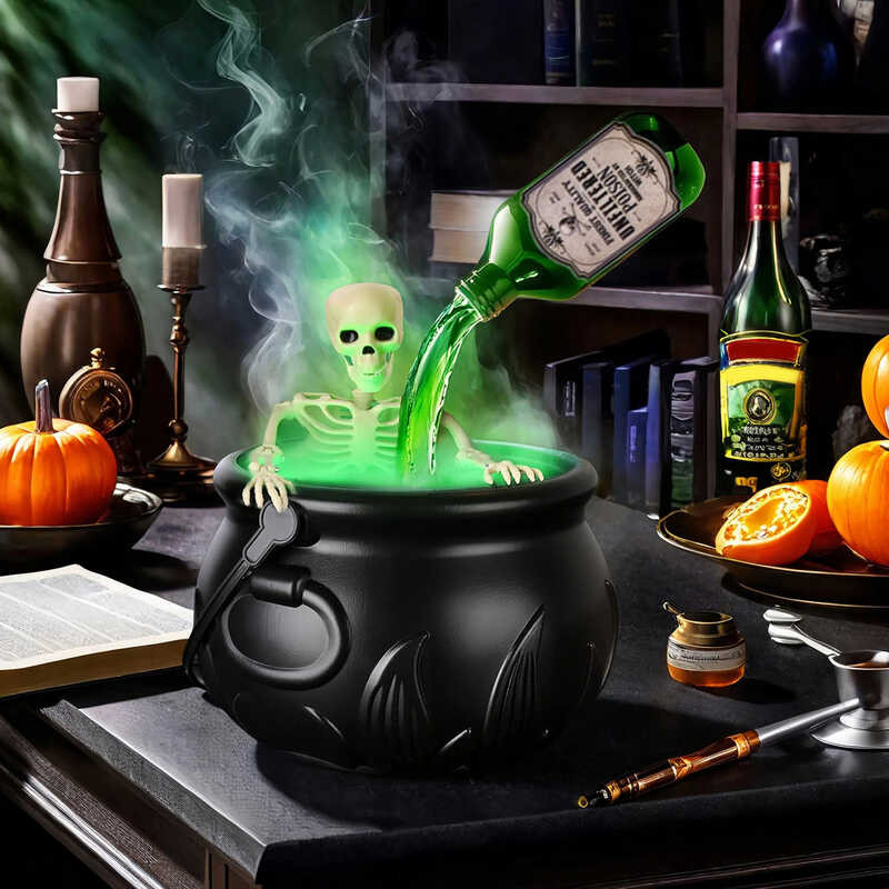 Tt Water Pump Sprayer Spooky Halloween Decor Set With Fog Cauldron ...
