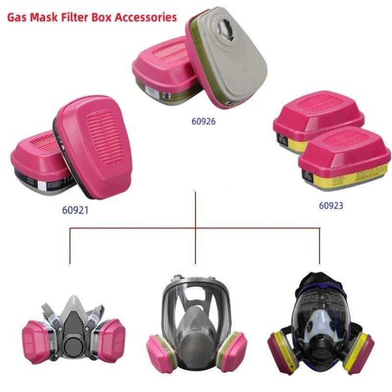 Gas Mask Filter Box Accessories 60926, 6092, 60921 - Multi-Gas/Vapor ...