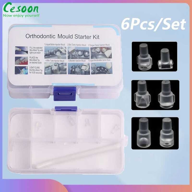6Pcs/Set Dental Ortho Lingual Button Bite Turbo Mould Accessories Mini ...