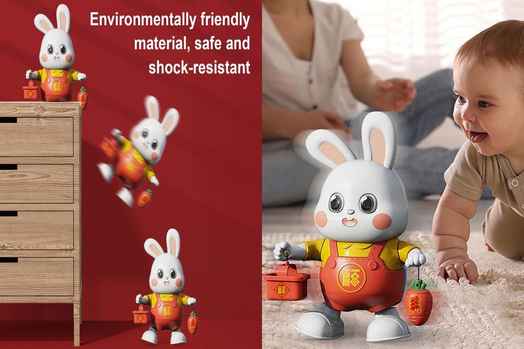 Babies Dancing Rabbit Toy Rabbit Toy with Lights Sound Led Light Music ...