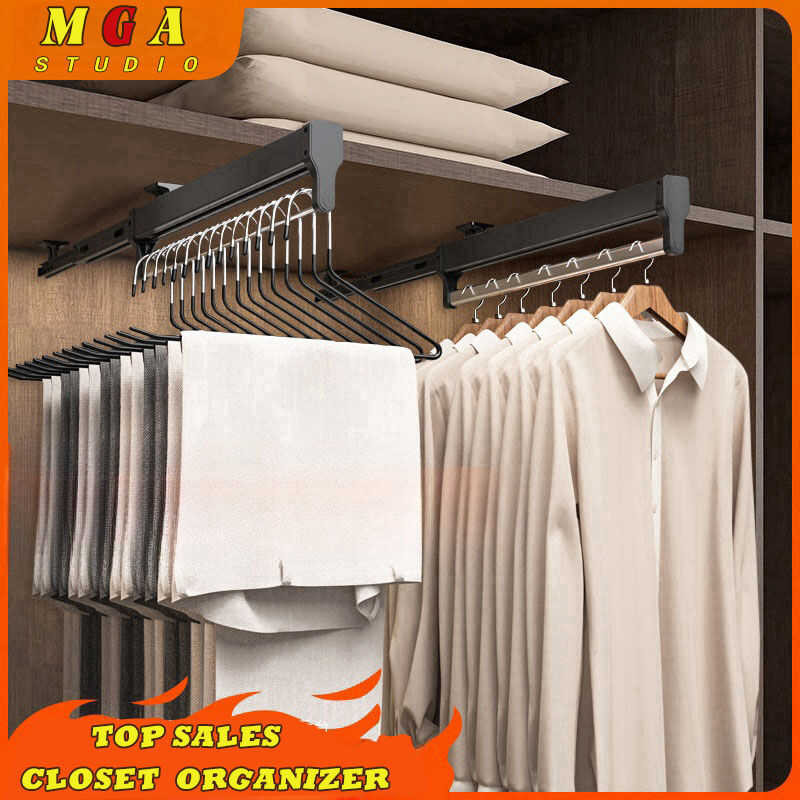 Multifunctional Pull-Out Sliding Trouser Rack With Built-In Retractable ...