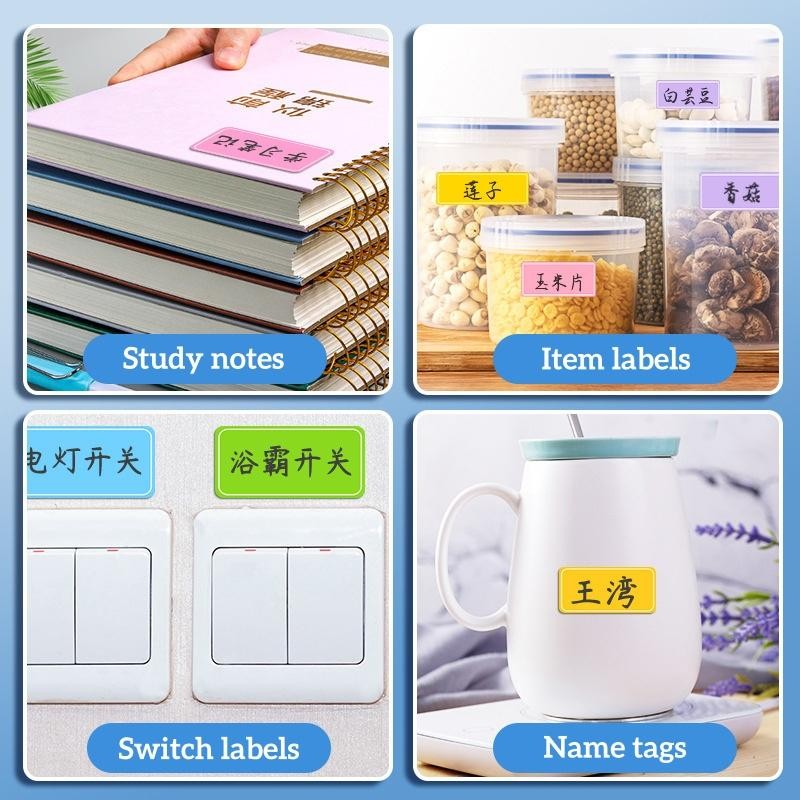 10 Sheets Waterproof Multi-Color Label Stickers – Self-Adhesive Name ...