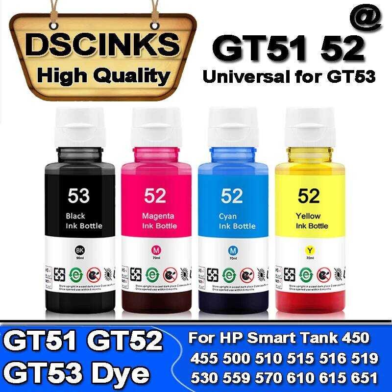 Dye Refill Ink For Hp Gt51 Gt52 Gt53 Gt5810 Gt5820 For HP Smart Tank ...