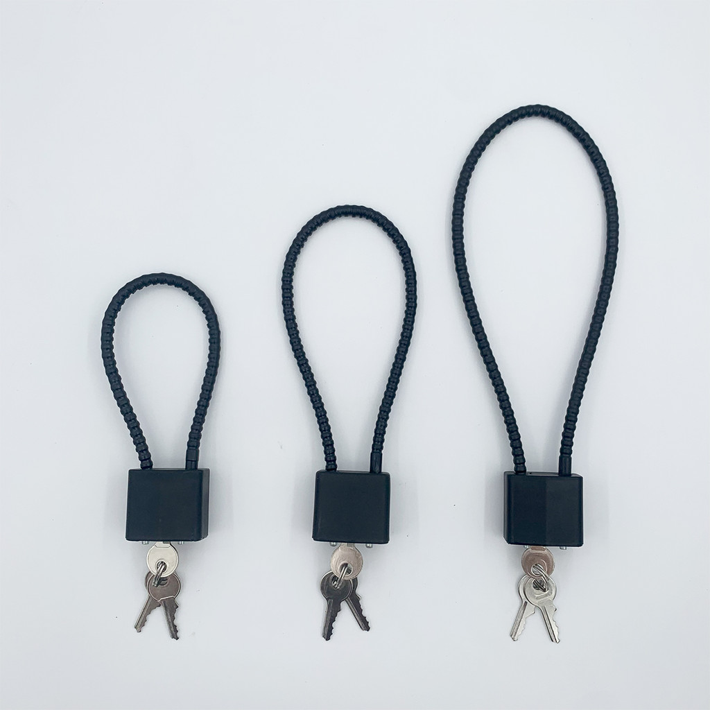 Extended Shackle Steel Cable Padlock Anti Theft Wire Rope Lock for ...