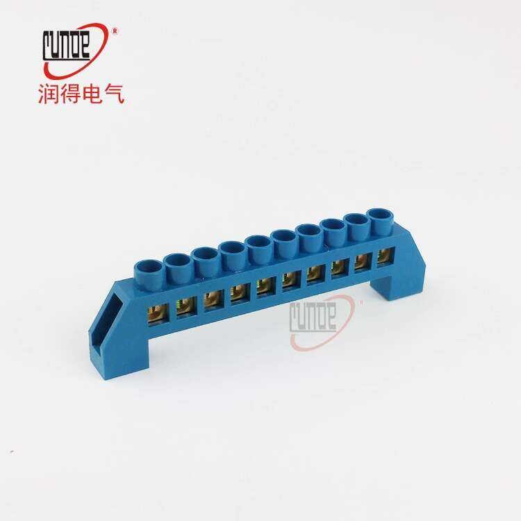 10-Hole Copper Plastic Grounding Bar Terminal Device Wiring | Shopee ...