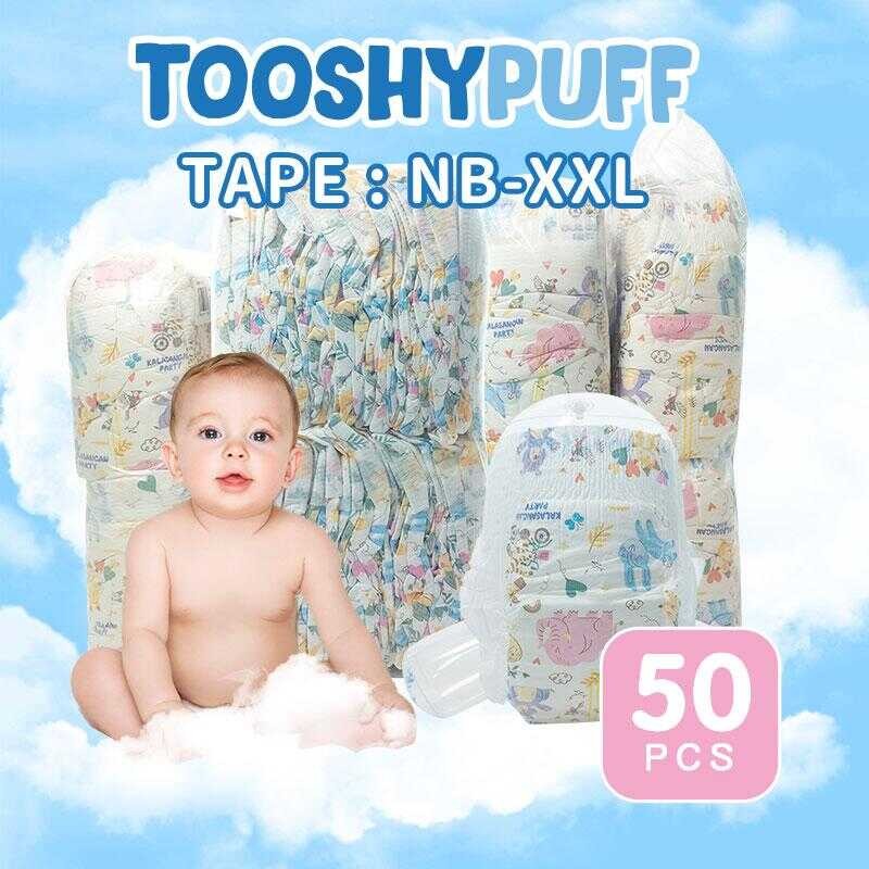 9Cf Tooshypuff Baby Diaper Ultra Thin 50Pcs Tape Newborn S M L XL 2Xl ...