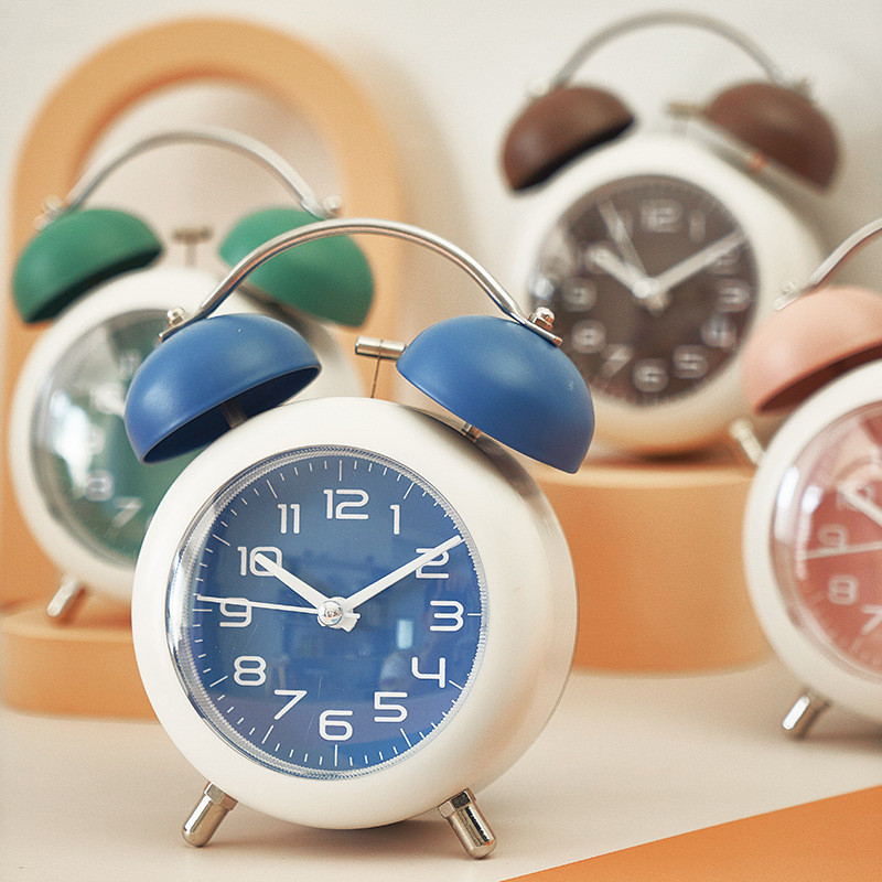 Large size alarm clock wake up silent student mechanical metal big bell ...
