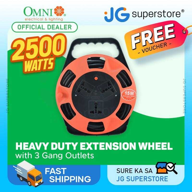 OMNI Heavy Duty Extension Wheel - 10M, 15M 2500W 10A 220V With 3 Gang ...