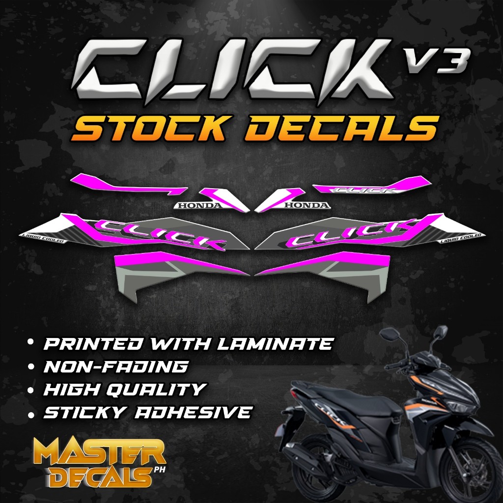Honda Click V3 Stock Decals High Quality Printed and Laminated | Shopee ...