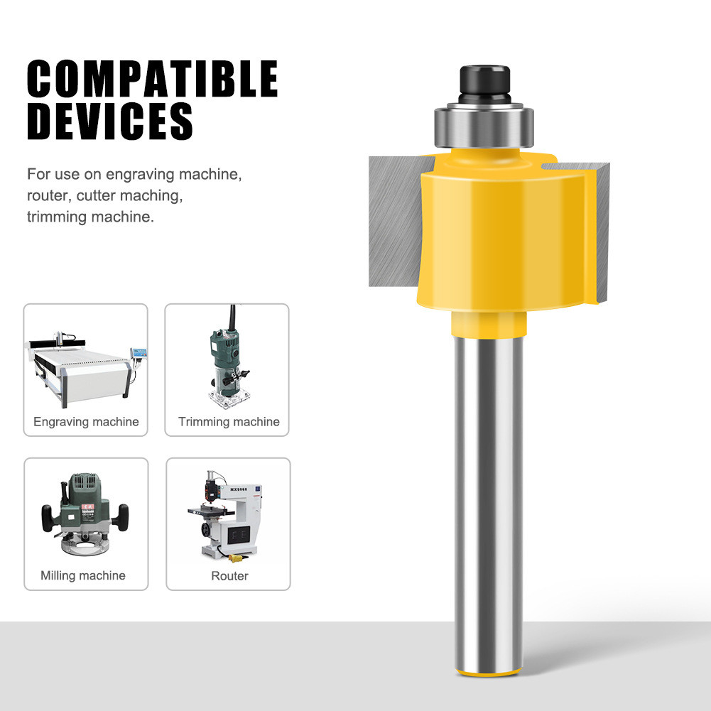 Professional 1/4 Inch Shank Ball Bearing T-Slot Router Bit, Double ...