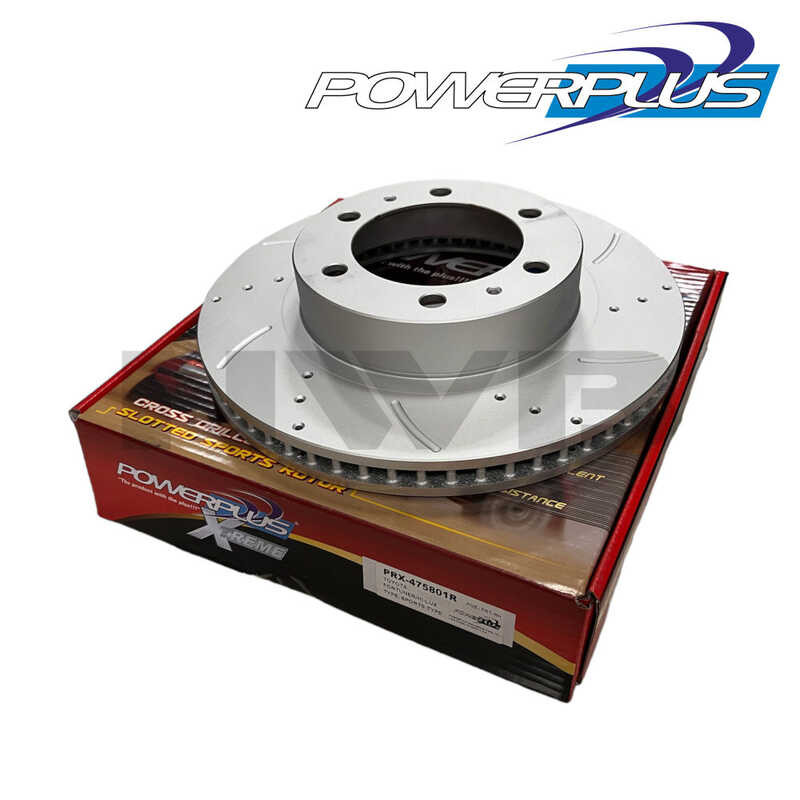 Powerplus Xtreme Cross Drilled And Slotted Brake Disc Rotor Front For ...
