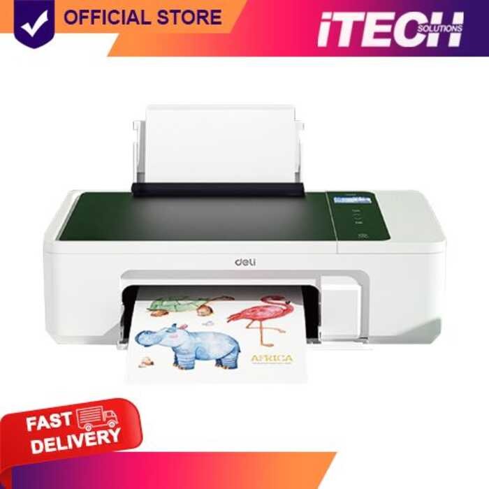 DELI PRINTER D311nw COLOR INKJET WIFI 3In1/Print/Copy/Scan/&1X200ml ...