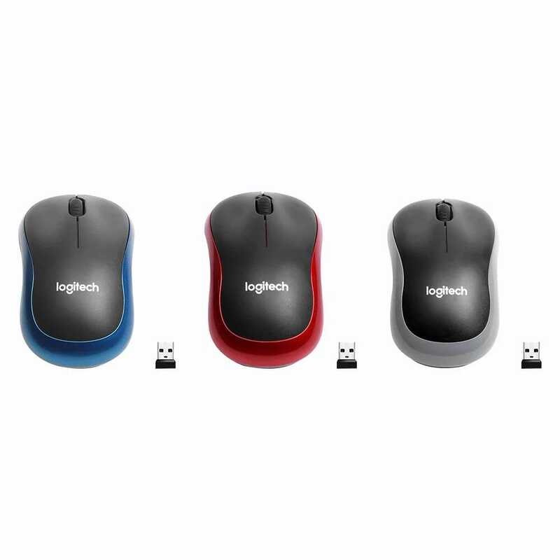 74 Logitech 2 M185 2.4 Ghz USB Wireless E 1000Dpi 3 Buttons Silent ...