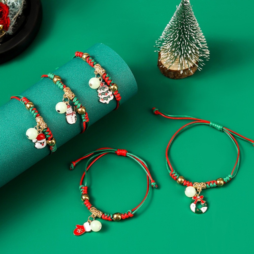 Luminous Santa Claus Bracelets Elk Snowman Christmas Tree Bangles ...