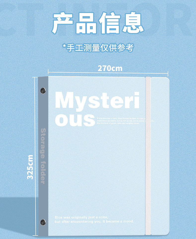 A4 Binder Folder Porous Information Book Student Test Paper Storage ...