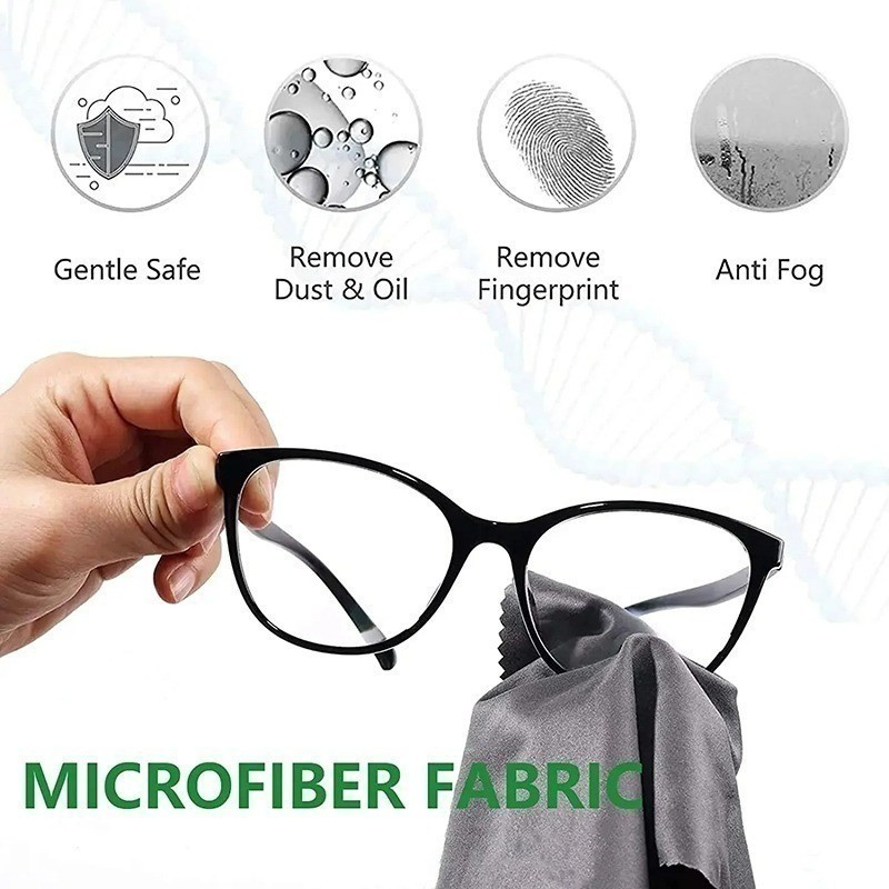 Microfiber Anti-Fog Glasses Wipes / Reusable Lens Cleaner Cloth ...
