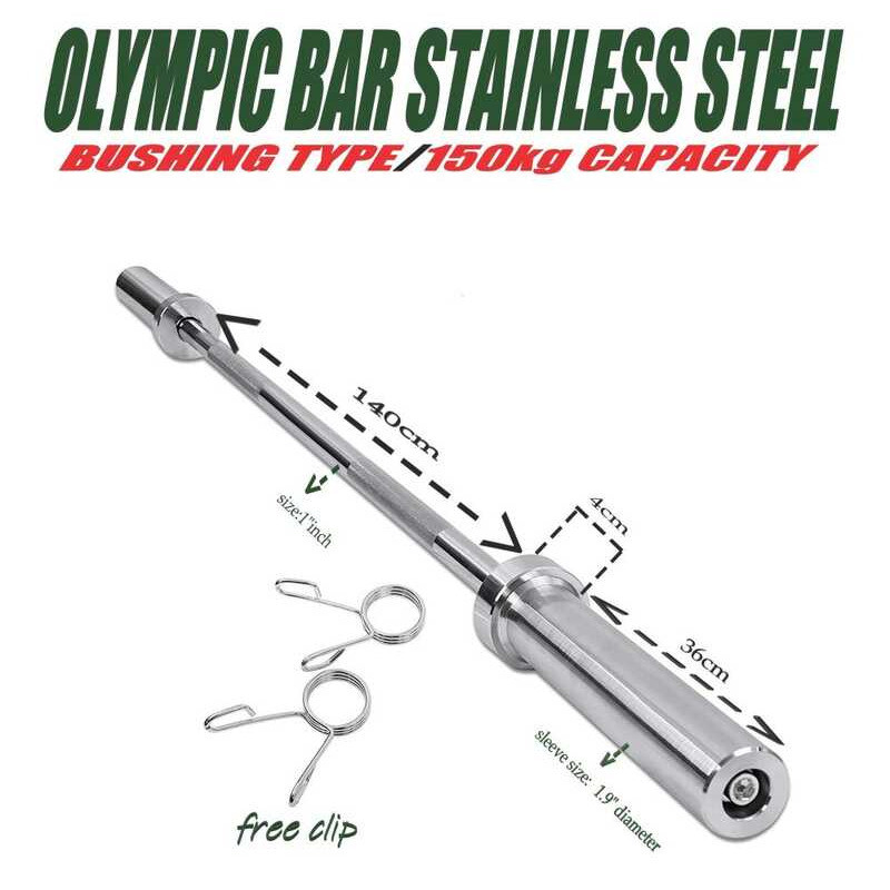 7Ft 20Kg Olympic Bar Barbell 150Kg Capacity St…