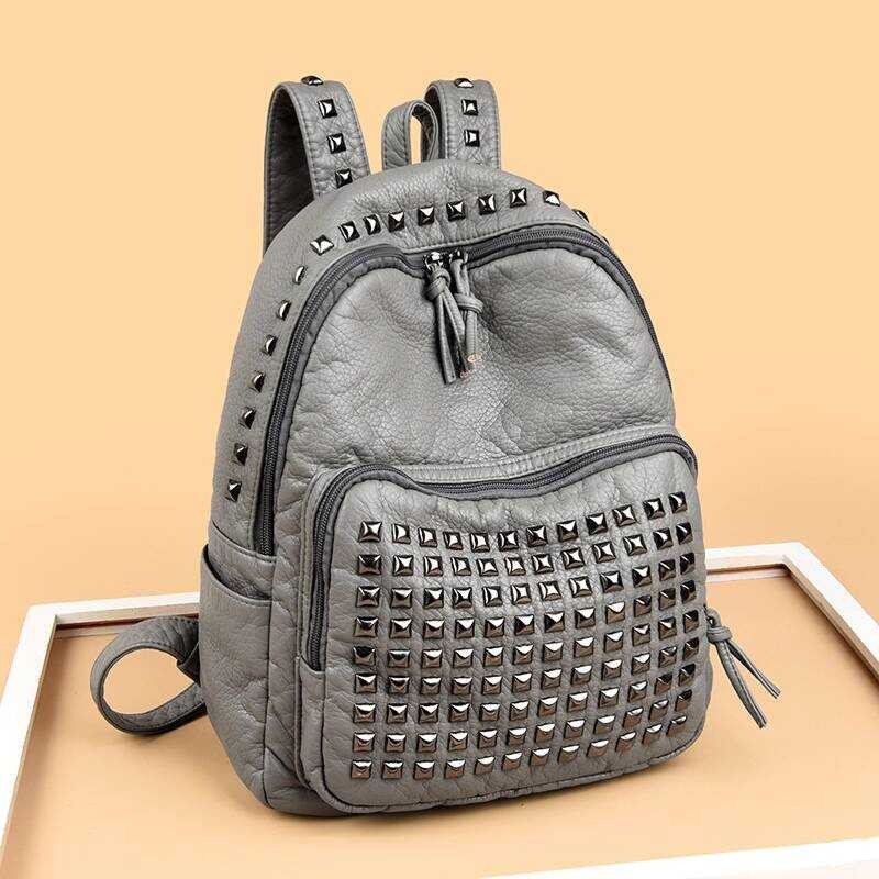 ion Large Capacity Women's Backpack Korean Version Versatile Rivet ...