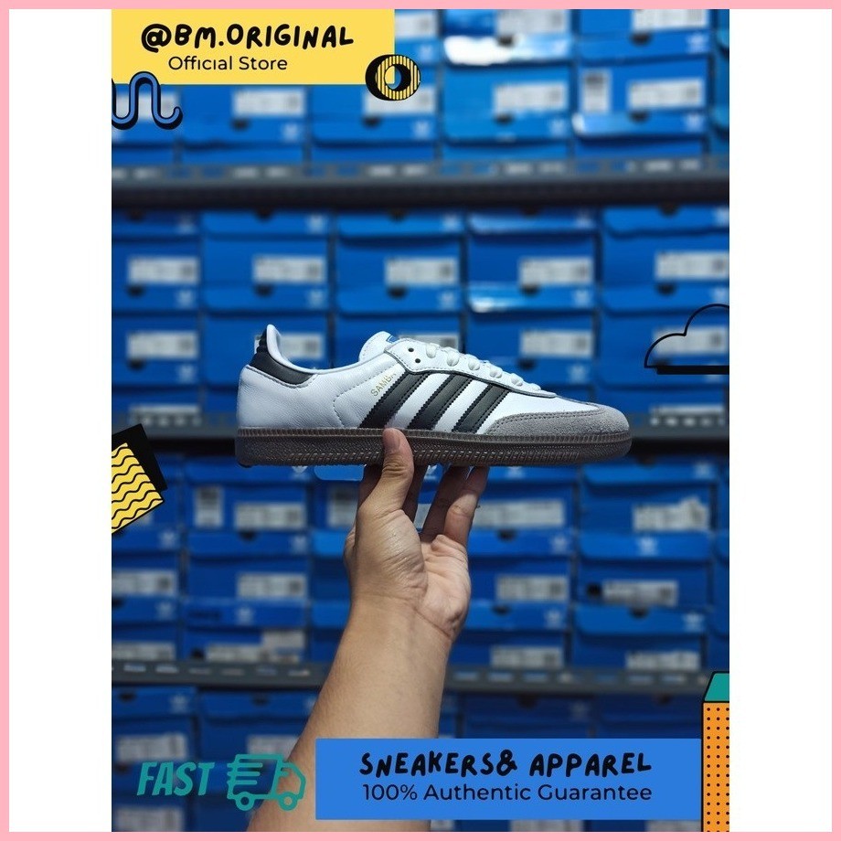 Adidas Samba OG Cloud White Core Black Clear Granite B75806 | Shopee ...