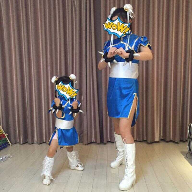 LY Halloween Street Fighter Chun Li Cos Cheongsam Skirt Adult Christmas ...