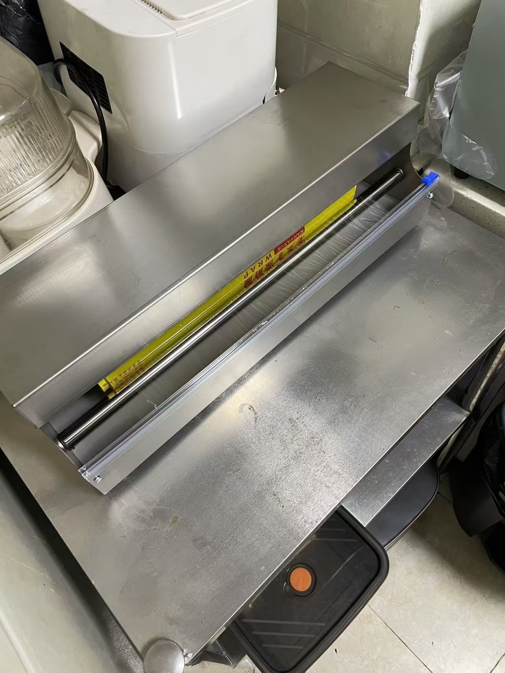 Stainless Cling wrap Cutter Machine for Supermarket/Food Packaging ...