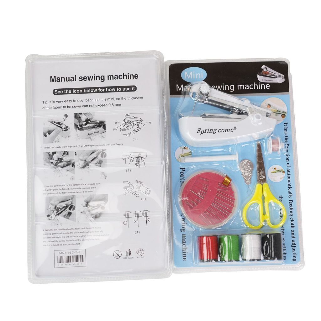 Portable Mini Manual Sewing Machine Set Lightweight Easy Operate ...