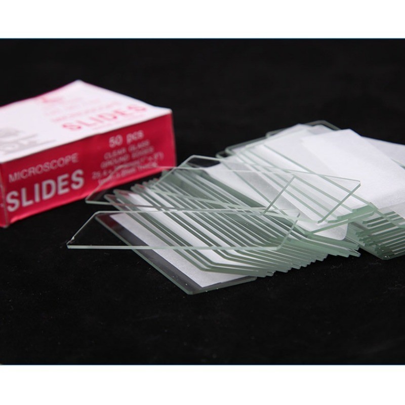 50PCS/Box Microscope Glass Slide Reusable for Biological Medical School ...