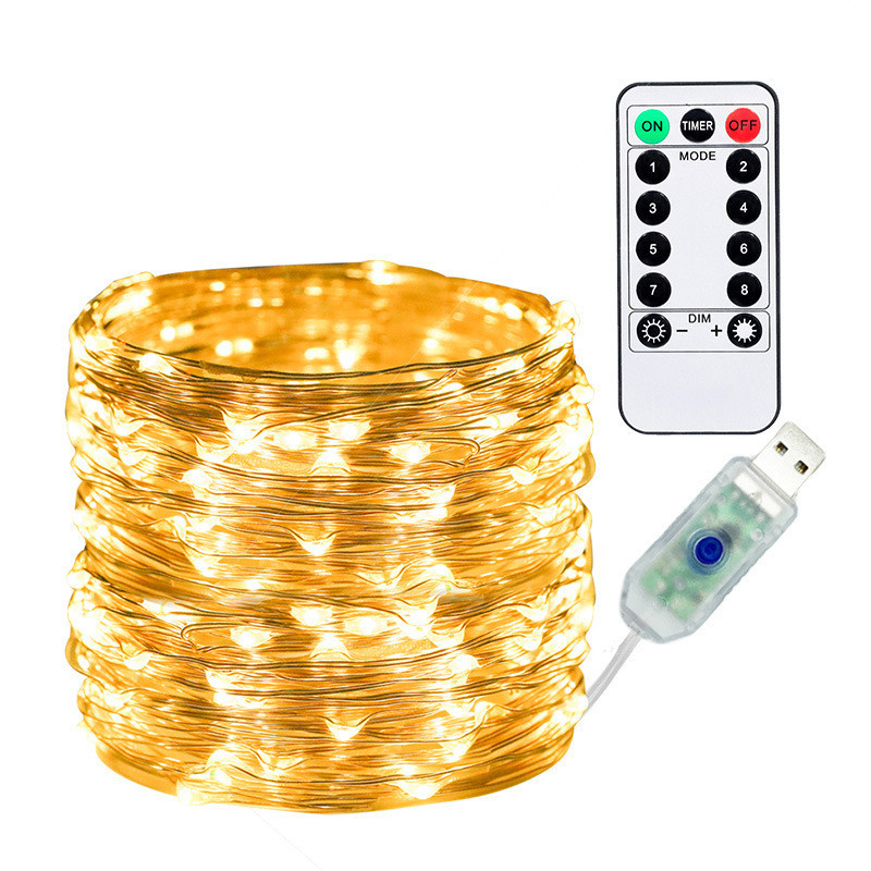 LED Copper Wire String Lights Button Battery Box Gift Box Baking ...