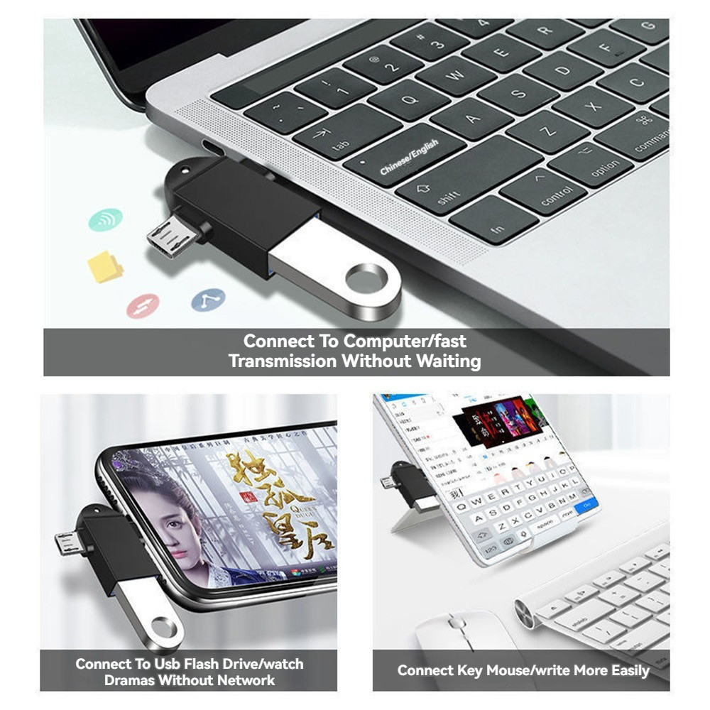 Adapter Otg Android Lanyard To Computer G 2-In-1 Card Type-C Phone Usb ...