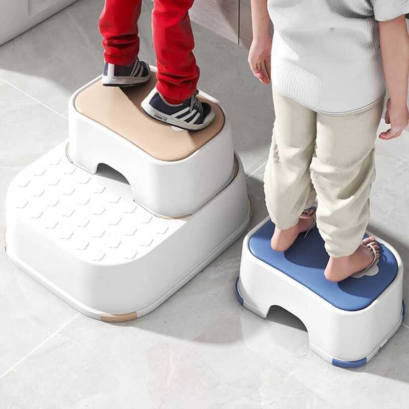 WORTHBUY Kid Non Slip Safety Training Stool Washing Step Stools For ...