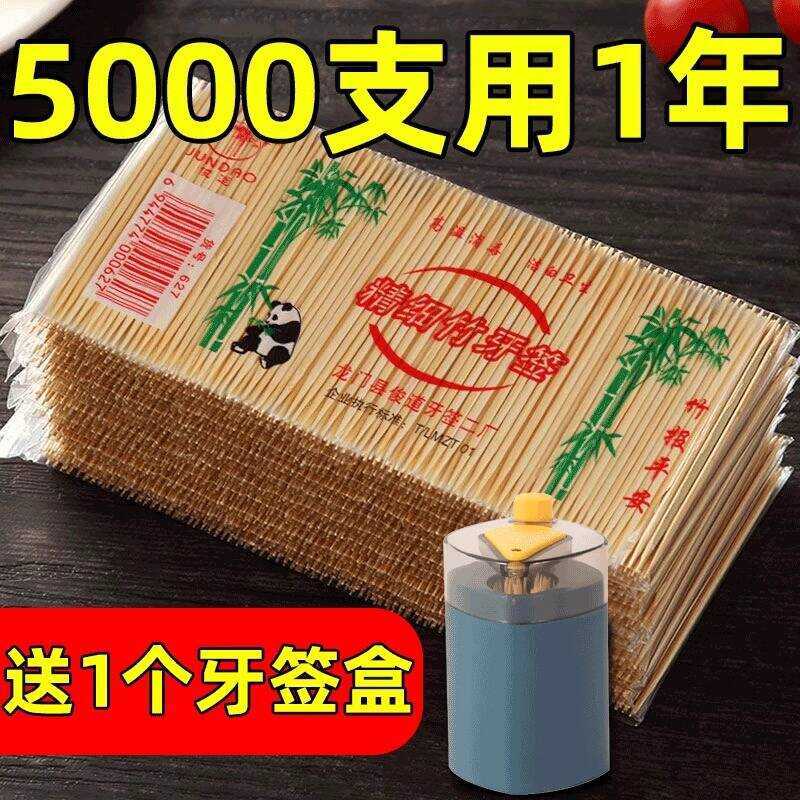 3000-Pack Household Commercial Double-Ended Portable Fine Toothpicks ...