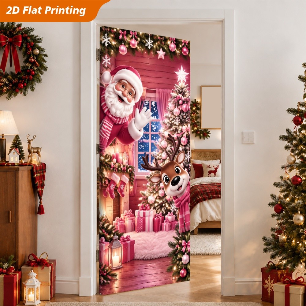 【New design】 2D Flat Christmas Door Cover Banner 10styles design Xmas ...
