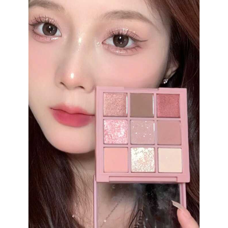 3ce Eyeshadow Palette Swatch Sample Nine-Grid Overtake Earth Color Taro ...