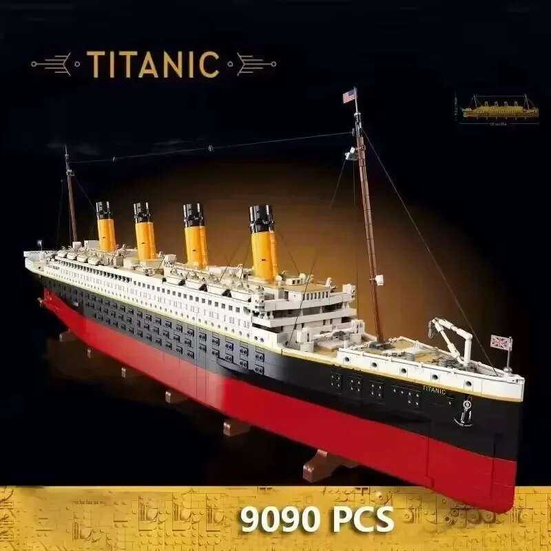 Y Hot 1 Compatible 10294 Titanic Building Blocks Display Model Bricks ...