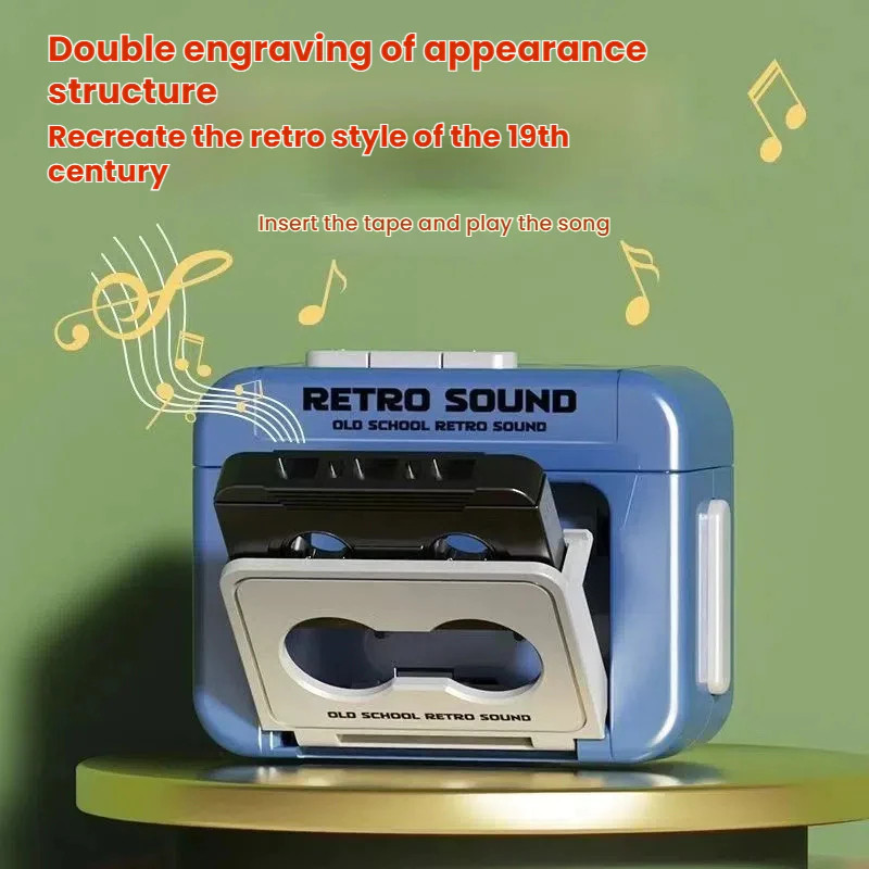 Mini Retro Cassette Recorder Couple Gift Keychain Fun Music Box Pendant ...