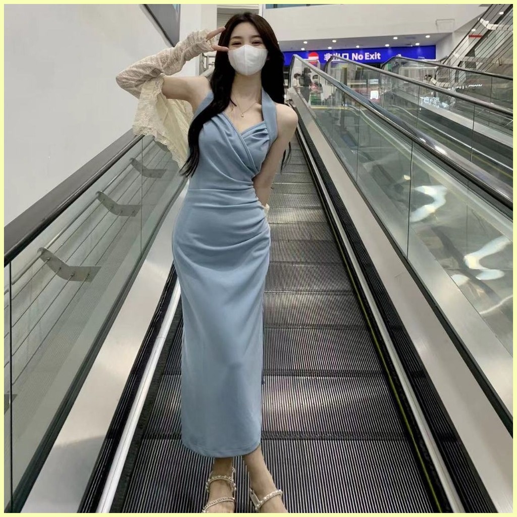 cotton candy la tie dye dress Bamba Tie-dye Print Back Lace-up Stretch Maxi – roschic With cotton candy colored Gglogagt Womens Athletic Tennis Color:Red/Turquoise/Green group_size:standard:v-neck-scallop-lace-dress-l36529nav-navy