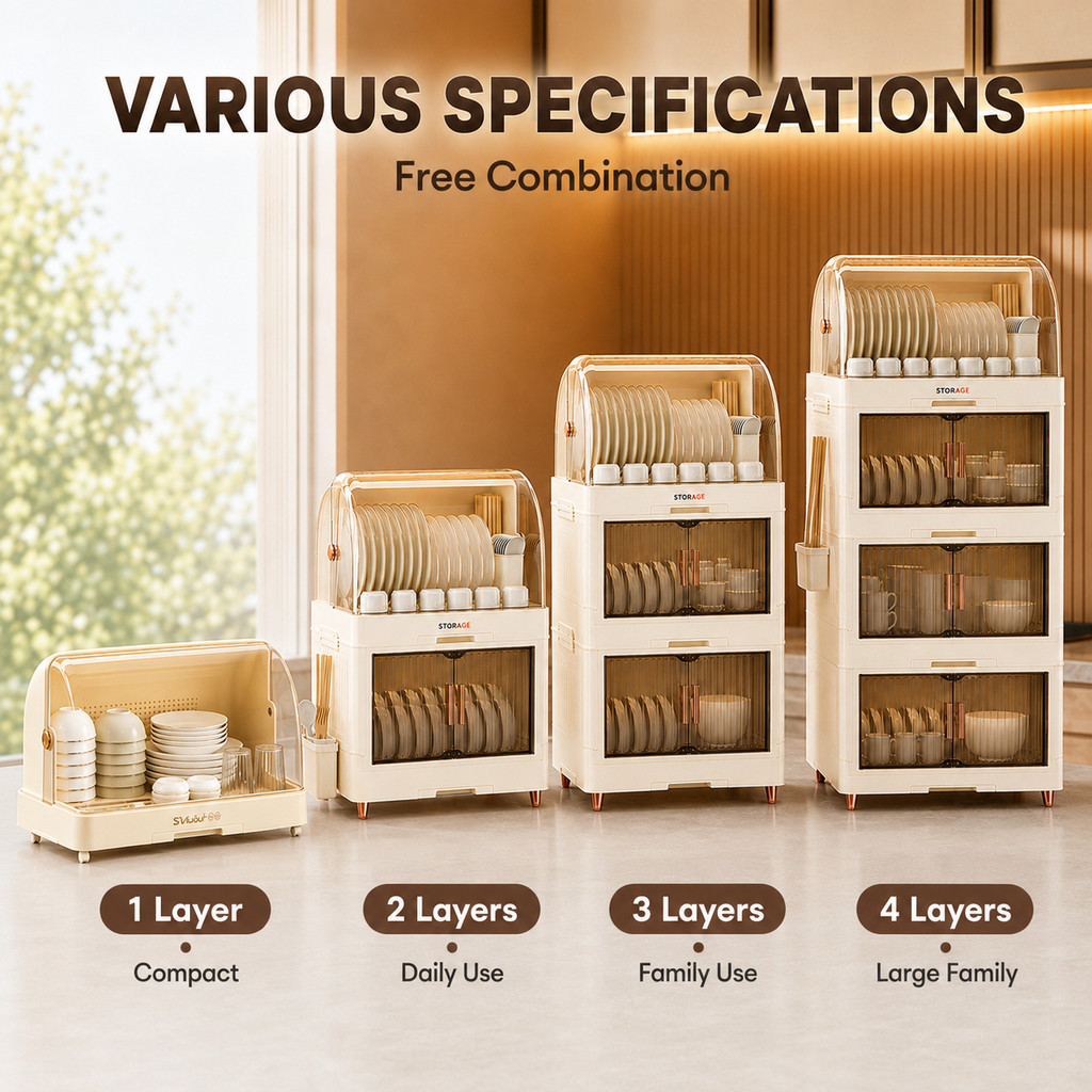 Simple Kitchen Dish Rack with Cover Plate Bowl Organizer Drain Tray ...