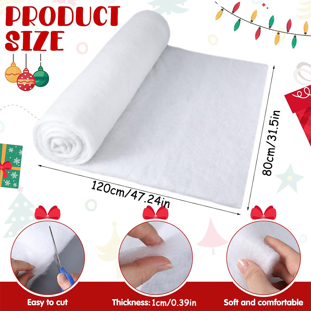 80x120cm Artificial Snow Blanket Christmas Fake Snow Carpet White Snow ...