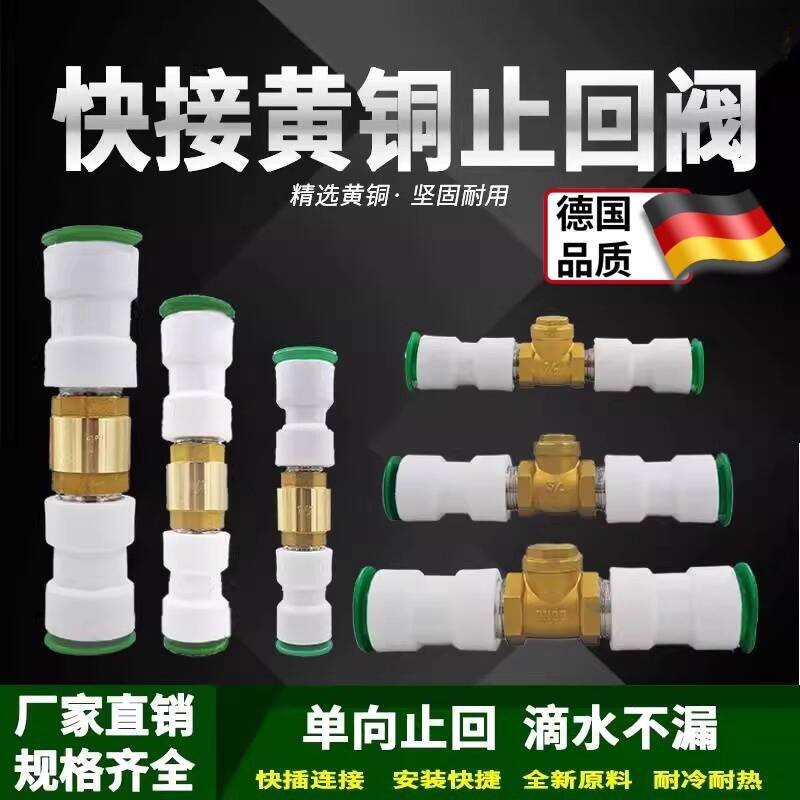 PPR Quick Connect Check Valve PE One-Way Valve 20 Quick Plug 25 Quick ...