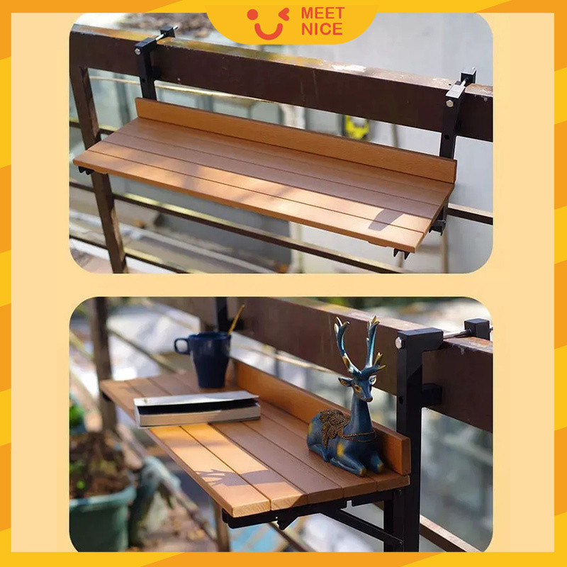 Folding Bar Counter Balcony Railing hanging small table leisure bar ...