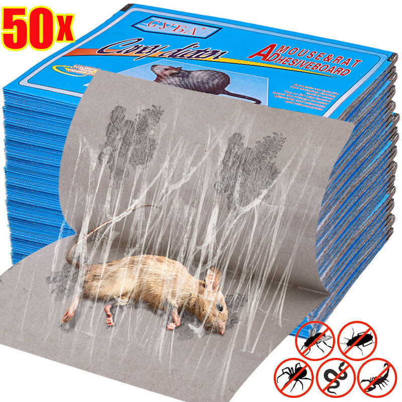 50/20Pcs Glue Mouse Trap For Big Rats / Sticky Board Indoor Super ...