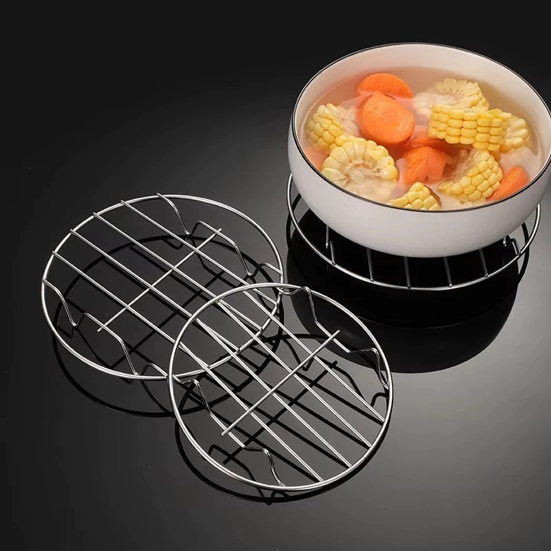 304 Stainless Steel Steamer Rack Air Fryer Tray Steaming Rack Heat ...
