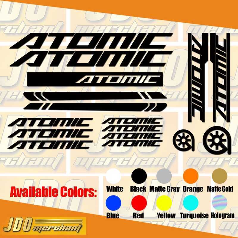 ATOMIC Bike Sticker Vinyl Decals Set E6a 7Cb | Shopee Philippines