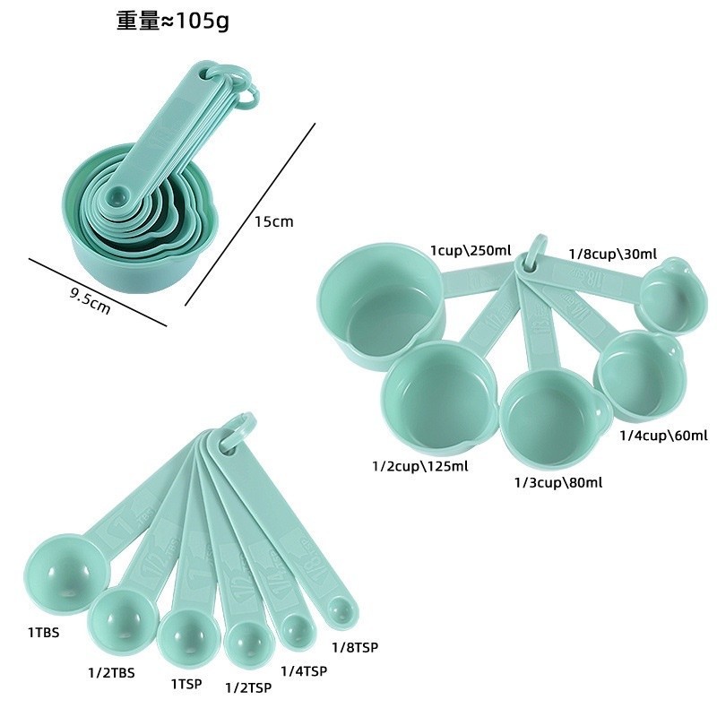 11pcs Measuring Spoon and Measuring Cup Set Colorful Measuring Spoon ...