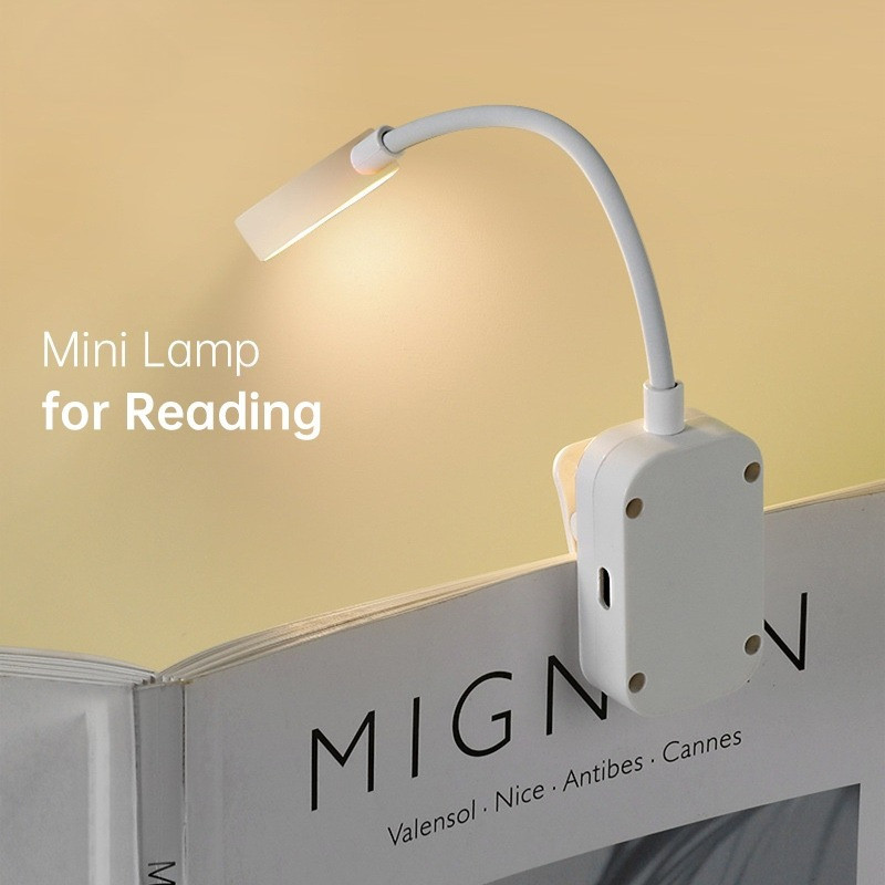 New home clip-on book lamp rechargeable LED mini stylish multi ...