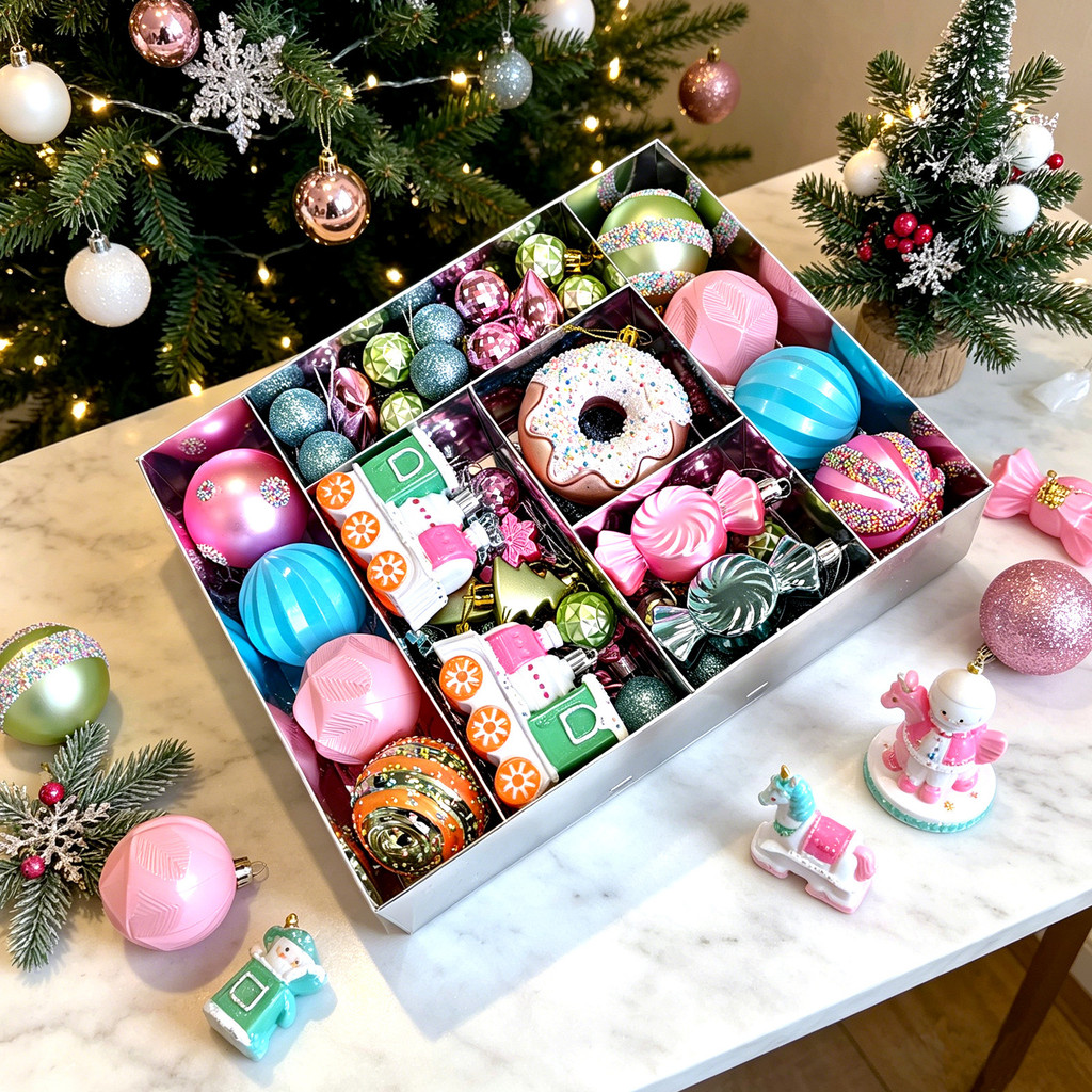 82PCS Luxury Christmas Ornament Set Shatterproof Hanging Balls Big Size ...