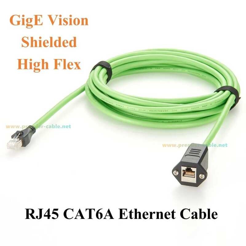 Profinet 3 B Rj45 8P8c Male To Female Extension Cable Screw Panel Mount ...